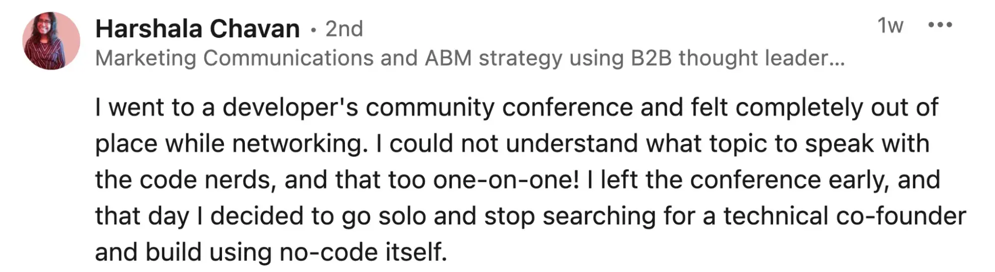 networking mistakes example from harshala chavan