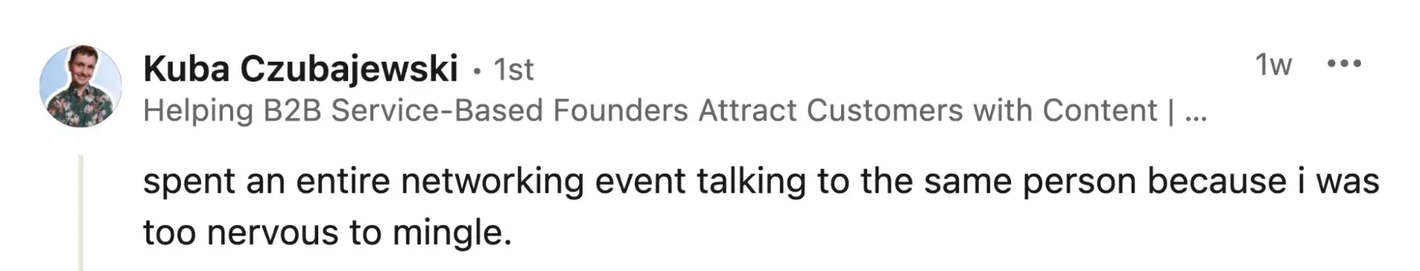 networking mistakes example