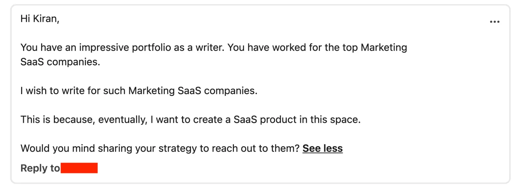 linkedin networking mistakes example