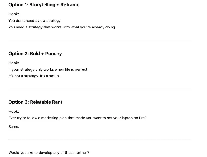 sample ai linkedin posts.