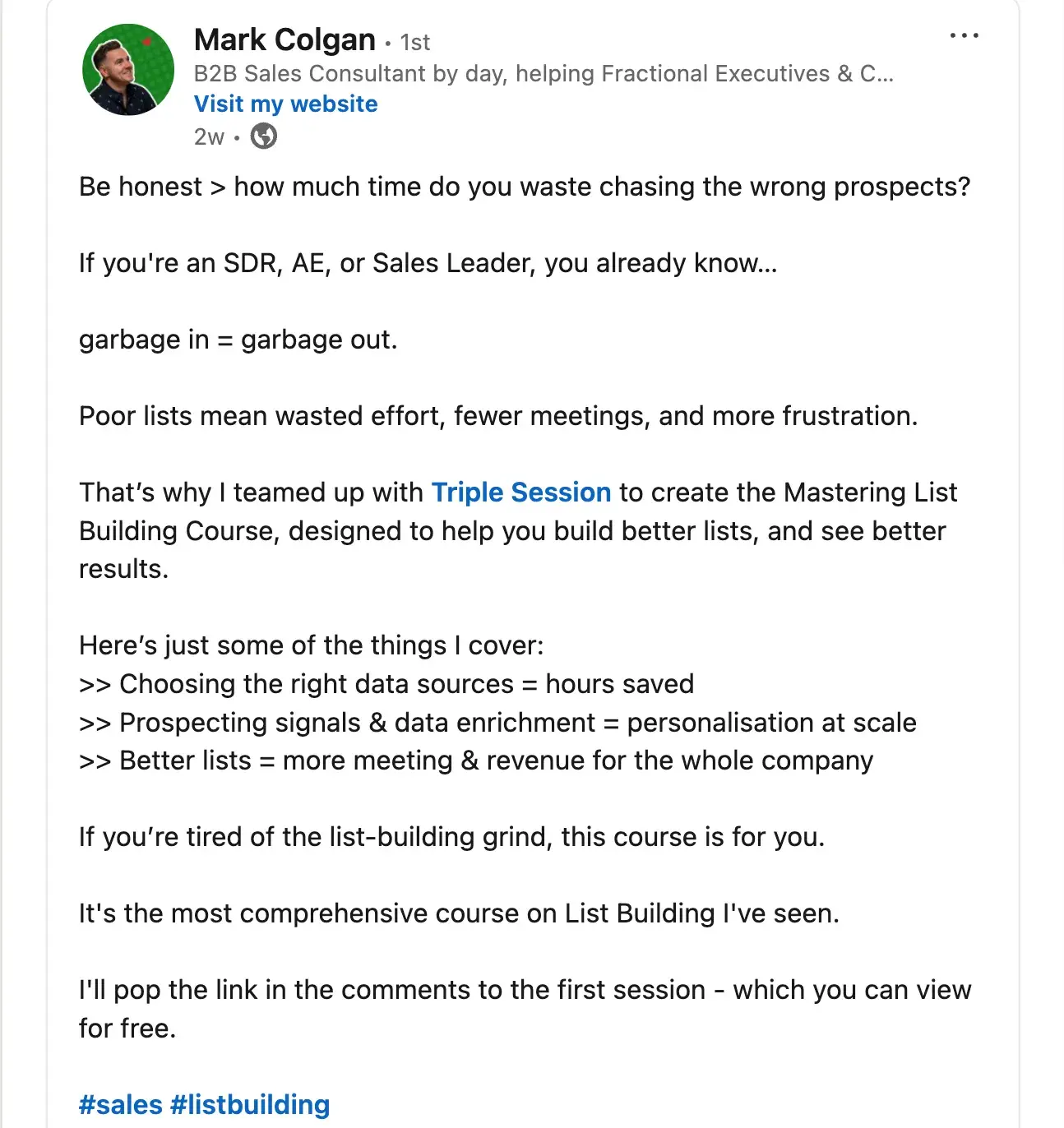 sharing sales content on linkedin can help your job search