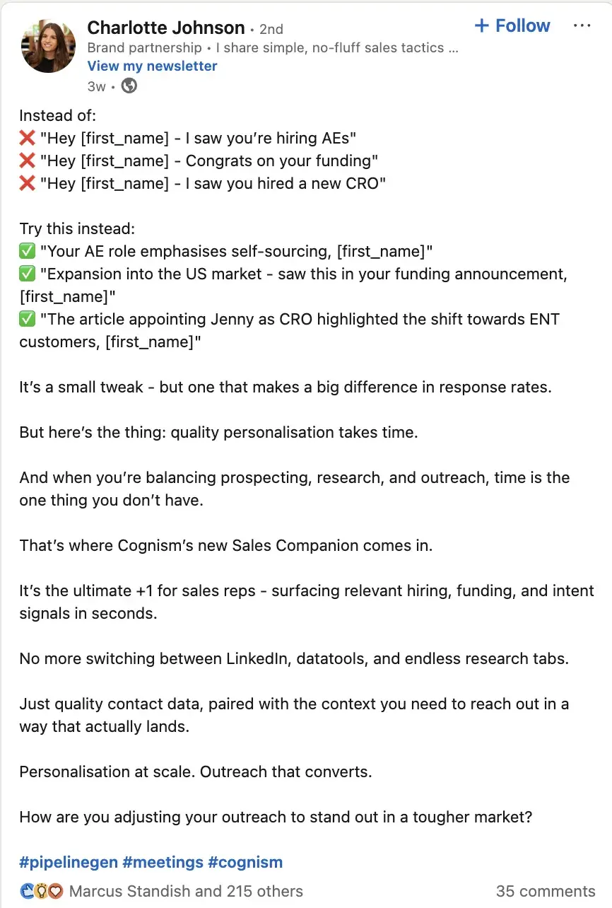 johnson’s comments on cognism