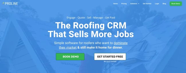 best crms for roofing businesses, proline