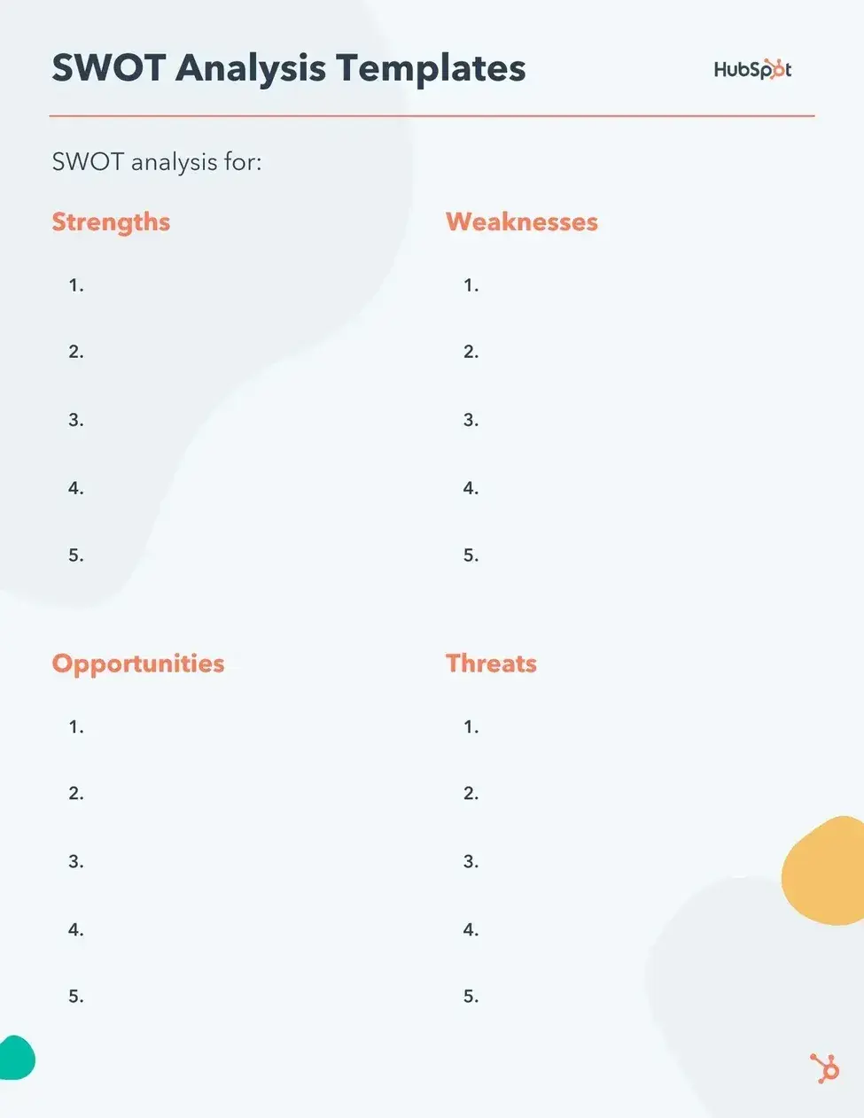 image showing swot analysis template