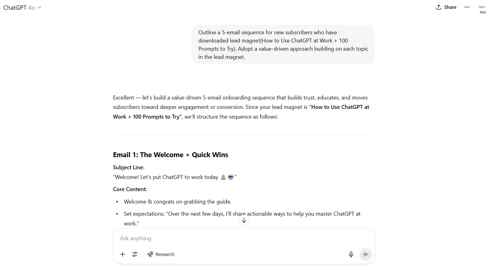 chatgpt prompts, prompt example for marketers