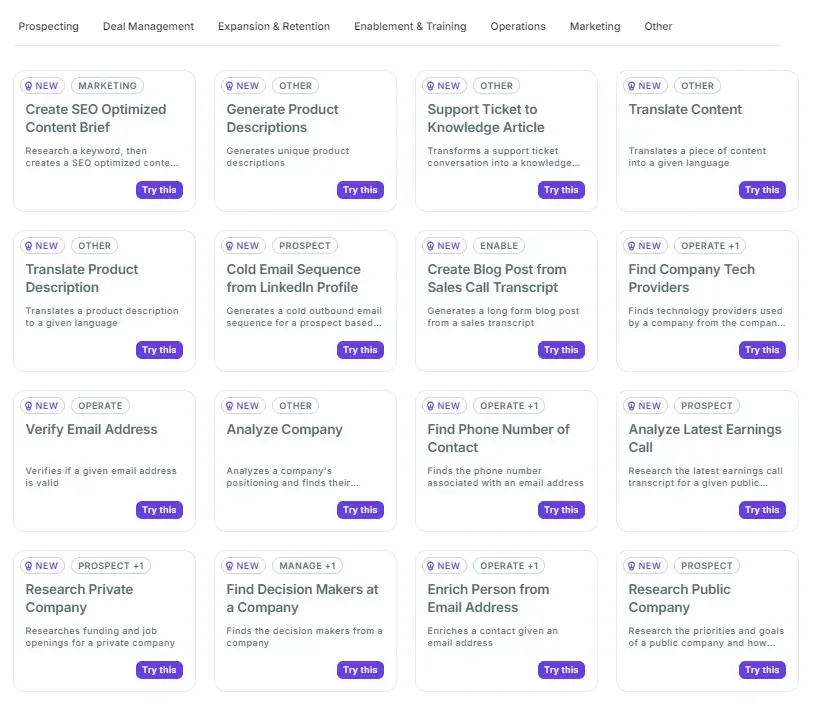 the ‘workflow library’ on copy.ai’s ai cold email generator