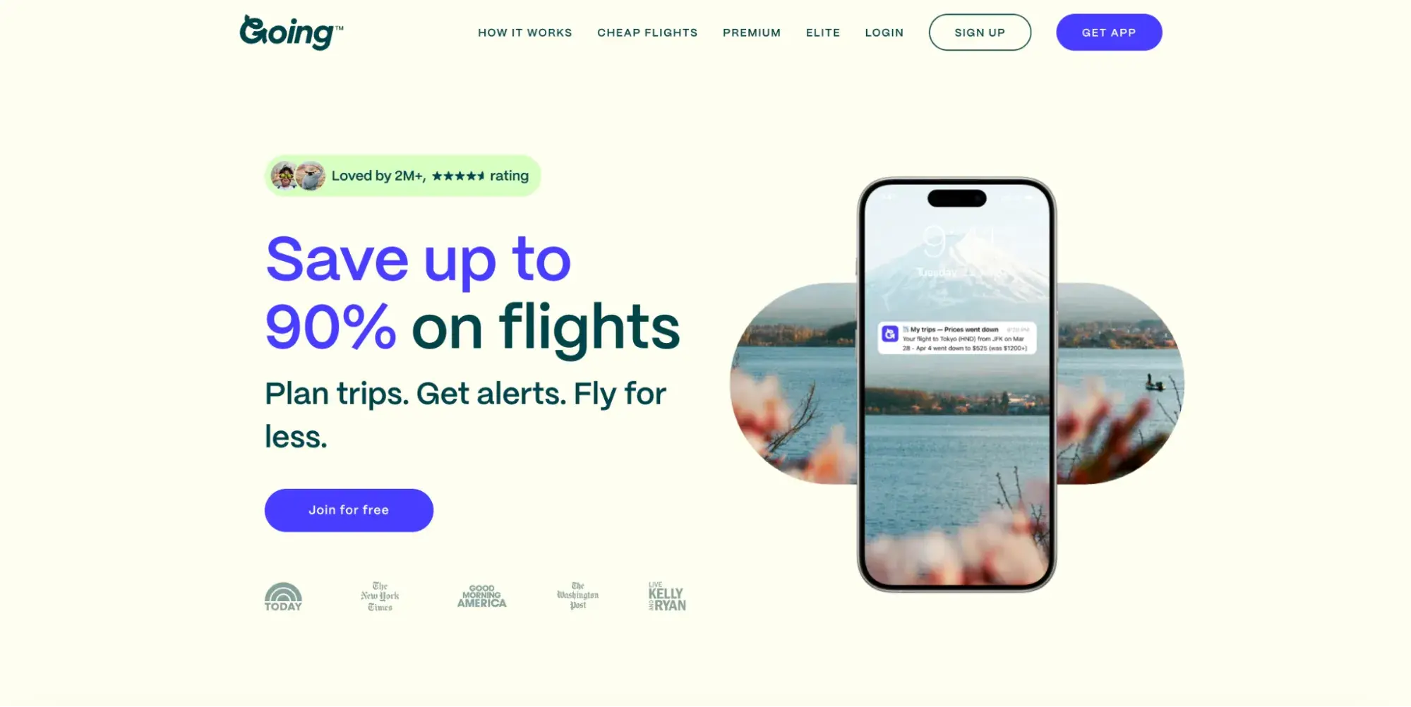 going copywriting examples on the landing page