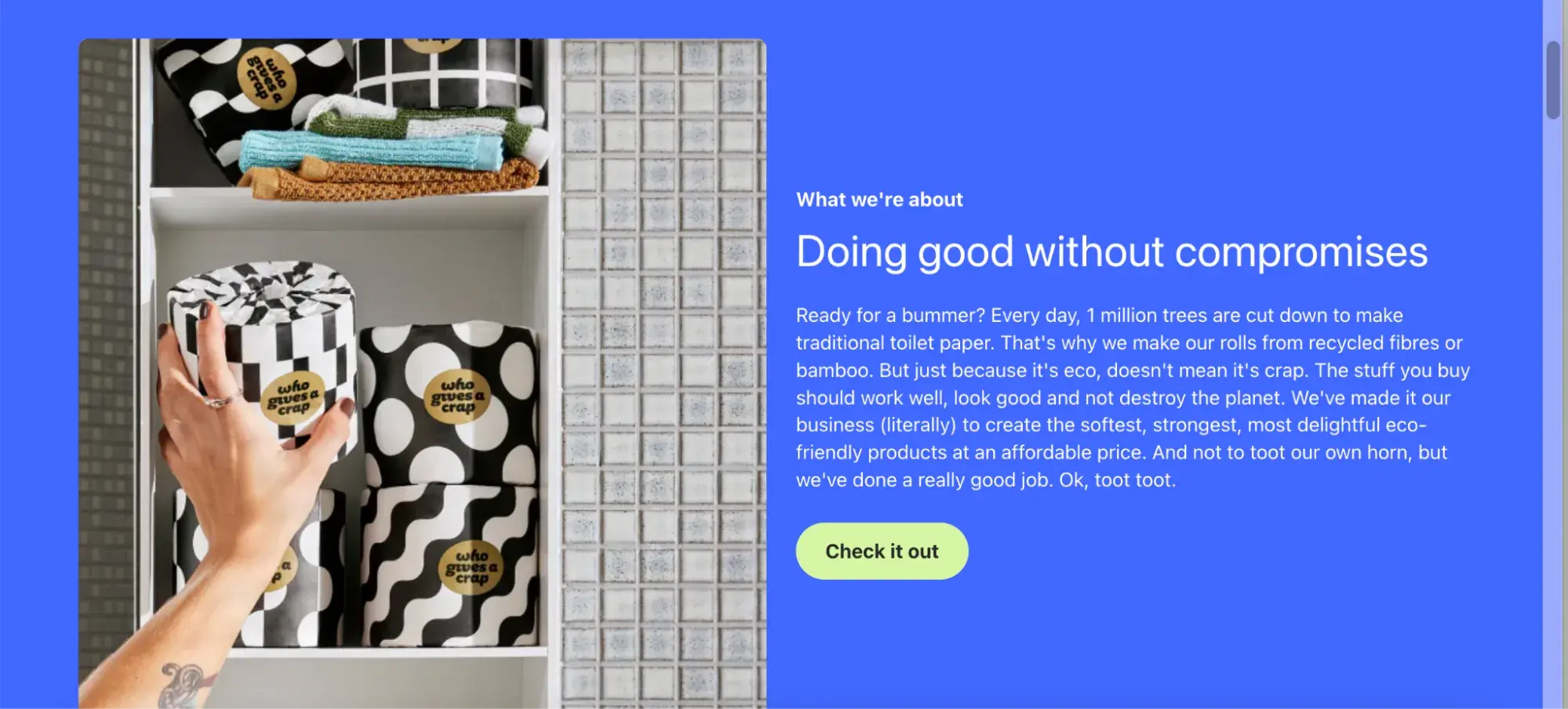 who gives a crap — about us copywriting examples