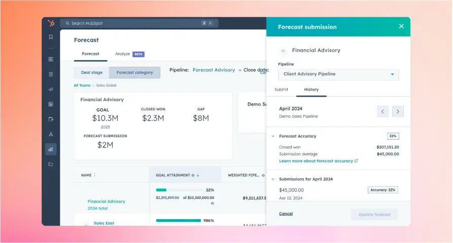 hubspot crm interface screenshot