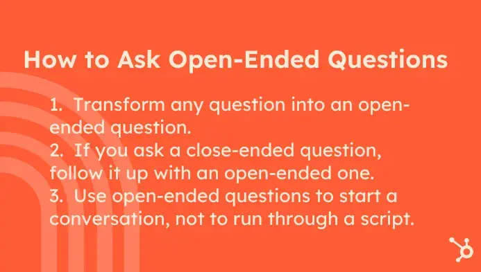 how to ask open-ended questions