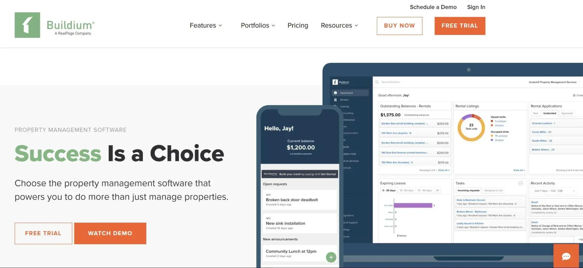 buildium; crms for property management