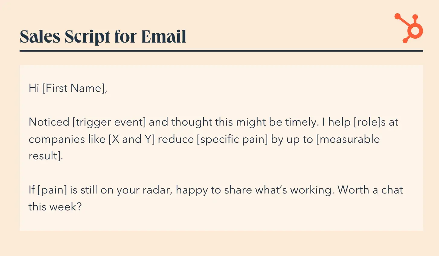 sales script, email script template demonstrating effective structure with subject and body layout
