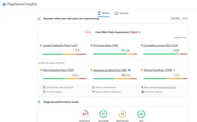 free seo tool: page speed insights