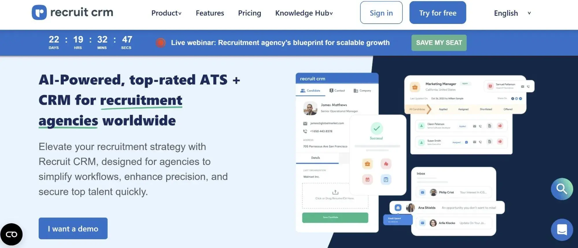 recruiter crm; crms for staffing