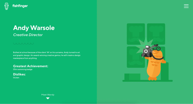 using illustrations for meet the team bios