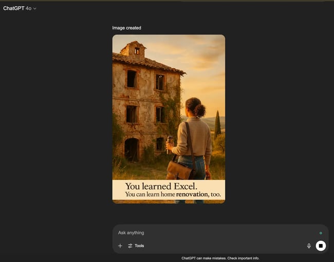 ChatGPT-generated ad based on buyer persona-1