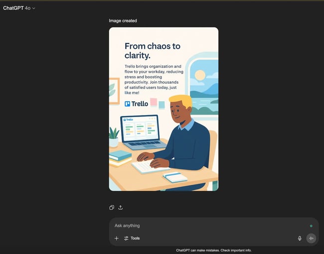 ChatGPT-generated ad based on buyer persona