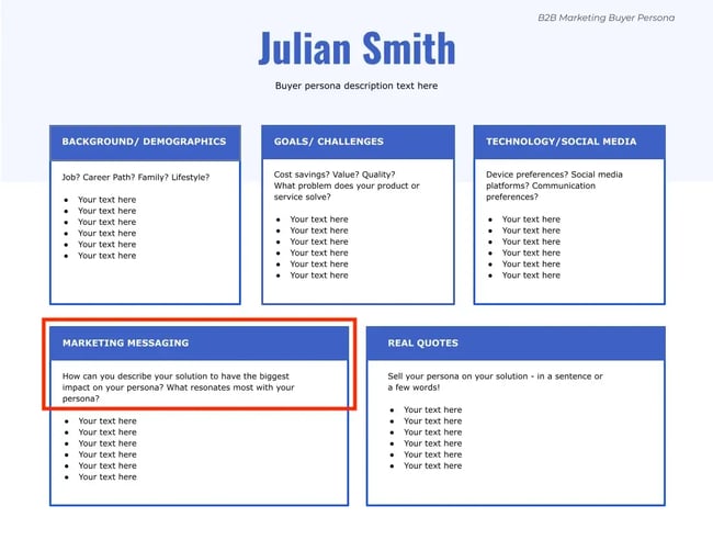 Free HubSpot persona templates