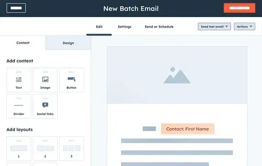 hubspot email marketing dashboard - showing drag-and-drop editor and real estate campaign templates]